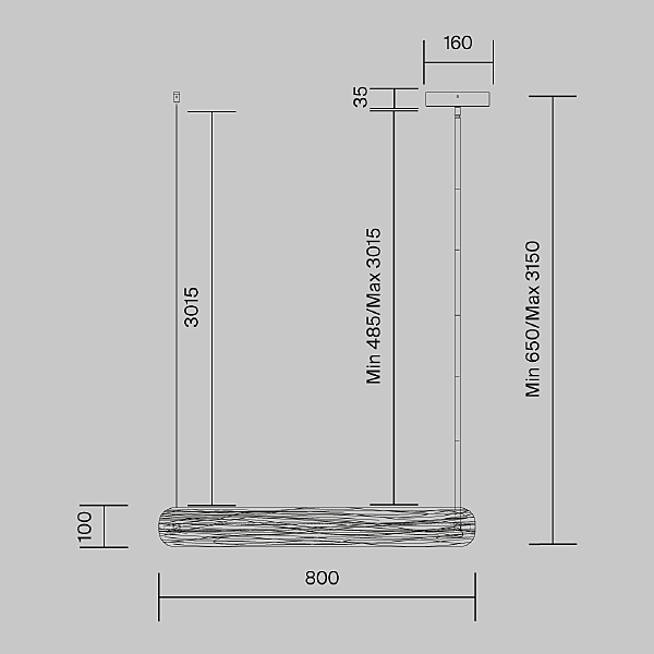 Светильник подвесной Frostum MOD439PL-L20BSK