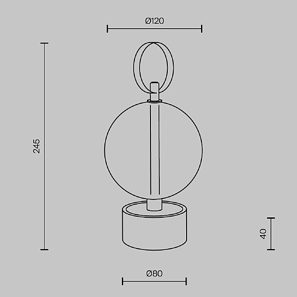 Настольная лампа Double Moon MOD478RL-L3B3K