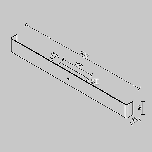 Настенный светильник Bracket MOD492WL-L20BK