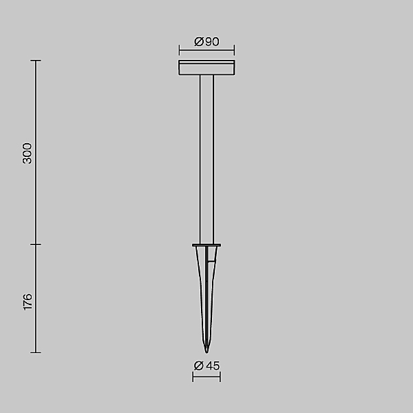 Уличный наземный светильник Stake O503FL-L4B3K