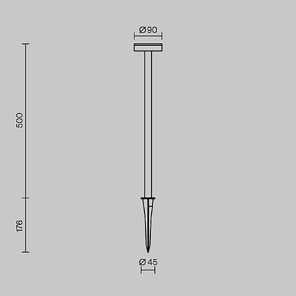 Уличный наземный светильник Stake O503FL-L4B3K1