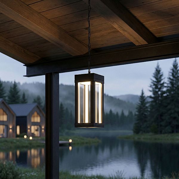 Уличный подвесной светильник Frame 1528 TECHNO LED Frame 3000K чёрный