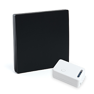 Выключатель TM181 Выключатель беспроводной 7мВт, однокл. с радиочастотным контроллером 230V 500W, LD100, черный 50507