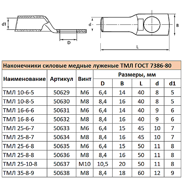 Аксессуар LD-TML-10-6-5 50629