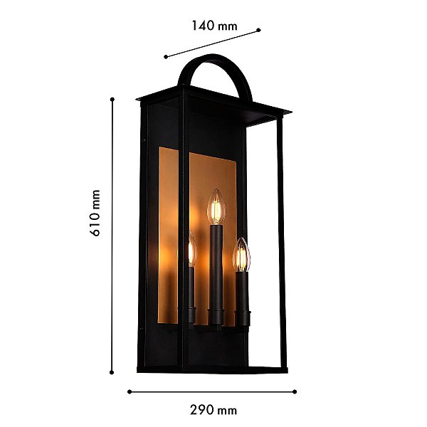 Уличный настенный светильник Lume 4299-3W