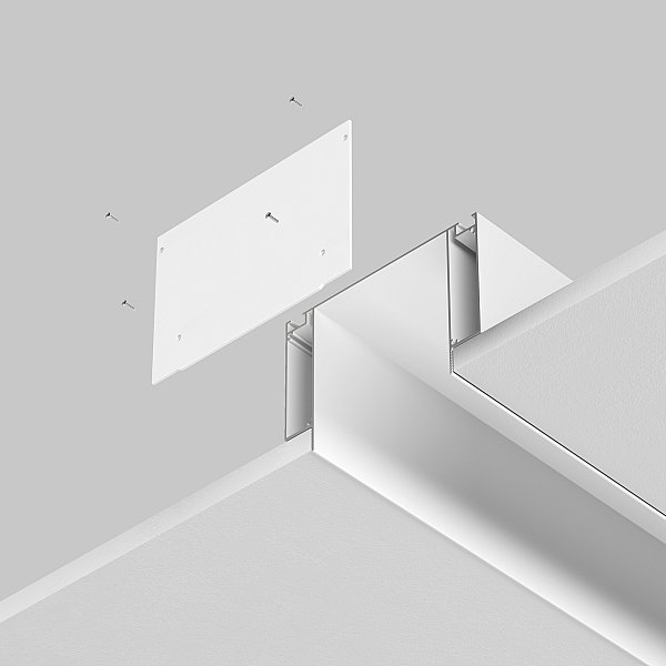 Заглушка декоративная белая - 2шт.+ 8 саморезов для профиля Maytoni ALM013EC-PL-W