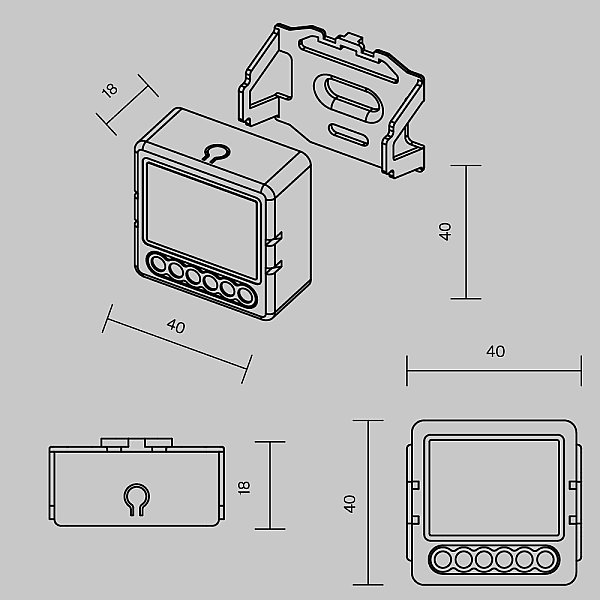 Wi-Fi выключатель двухканальный (без нуля) Maytoni Wi-Fi Модуль MSN002
