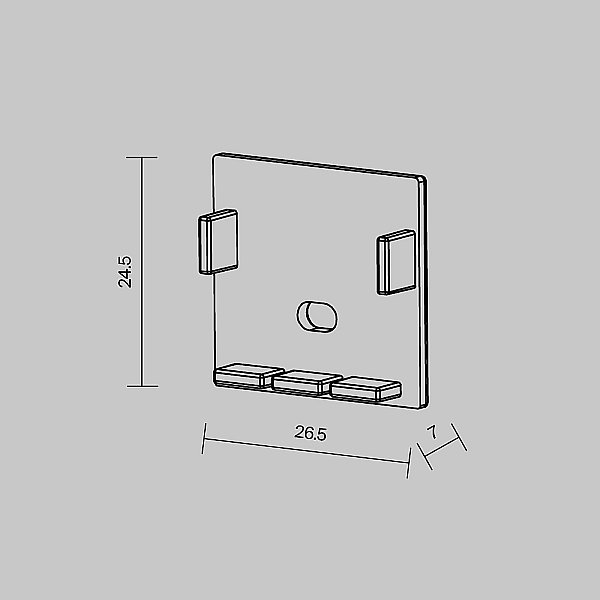 Заглушка для профиля Maytoni Встраиваемый с накладным фланцем профиль 642001