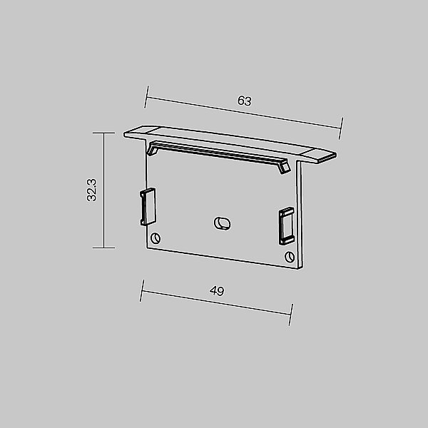 Заглушка для профиля Maytoni Встраиваемый с накладным фланцем профиль 642003