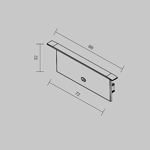 Заглушка для профиля Maytoni Встраиваемый с накладным фланцем профиль 642005