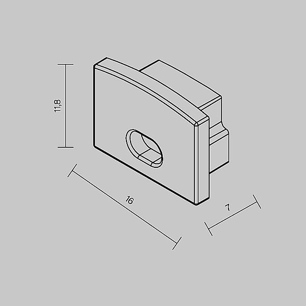 Заглушка для профиля Maytoni Встраиваемый со скрытым фланцем профиль 642007
