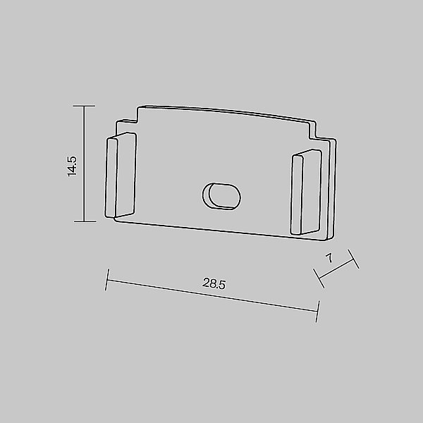 Заглушка для профиля Maytoni Встраиваемый со скрытым фланцем профиль 642008