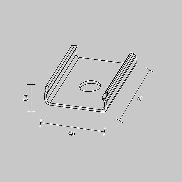 Комплект креплений (для профиля 08×09) 4 шт., Maytoni Накладной профиль 642016