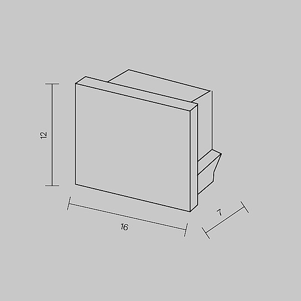 Комплект заглушек (для профиля 16х12) 10 шт., Maytoni Накладной профиль 642022
