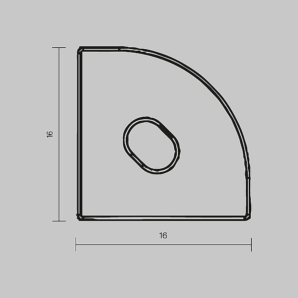 Комплект заглушек (для профиля 16х16) 2 шт., Maytoni Накладной профиль 642029