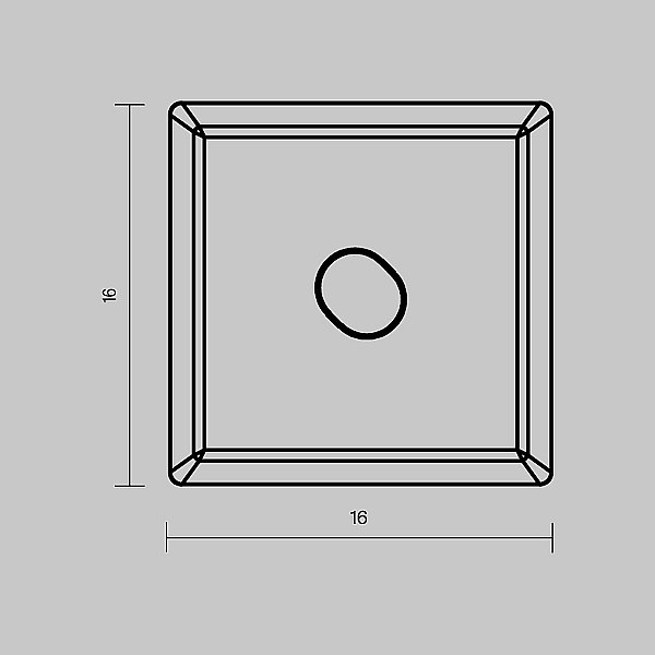 Комплект заглушек (для профиля 16х16) 2 шт., Maytoni Накладной профиль 642030