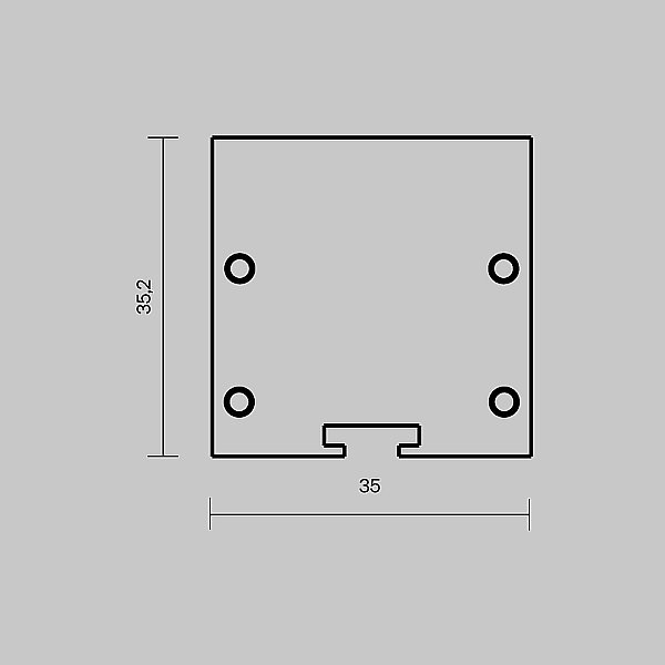 Комплект заглушек (для профиля 35х35) 2 шт., Maytoni Накладной-подвесной профиль 642037