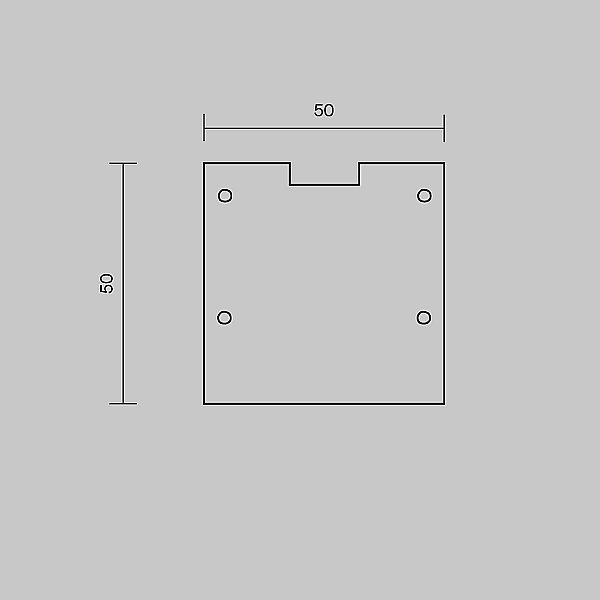 Комплект заглушек (для профиля 50х50) 2 шт., Maytoni Накладной-подвесной профиль 642047