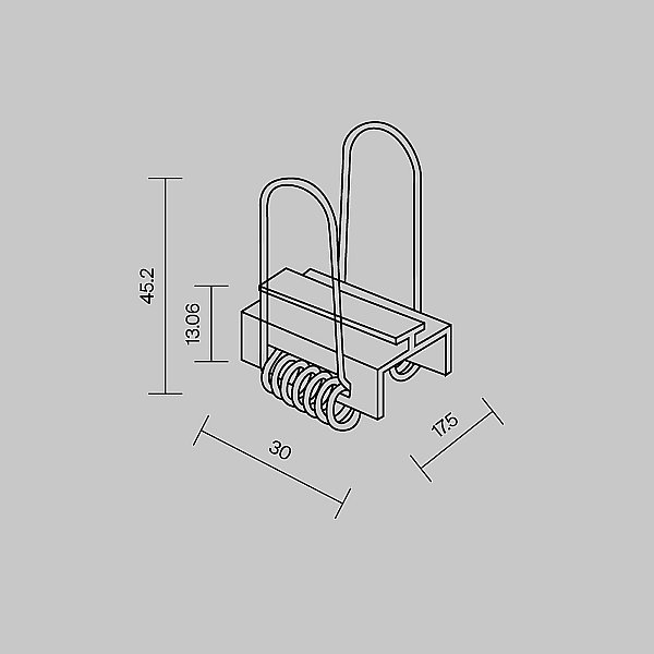 Комплект креплений (для профиля 22×22) 4 шт., Maytoni Встраиваемый с накладным фланцем профиль 642052