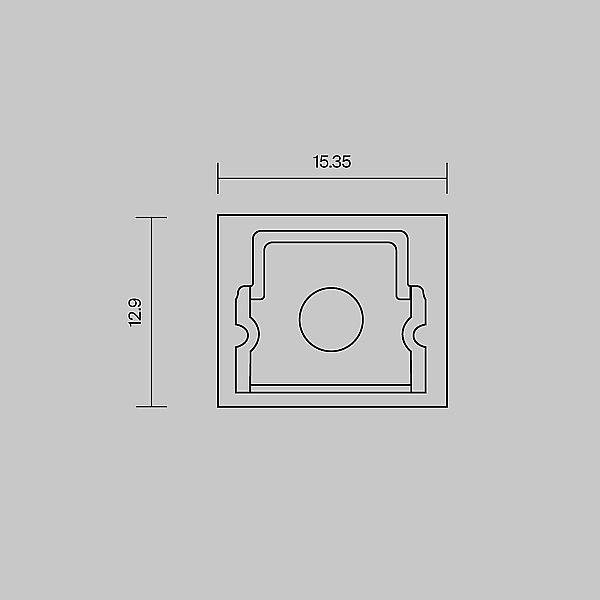 Комплект заглушек (для профиля 26х30) 2 шт., Maytoni Встраиваемый с накладным фланцем профиль 642053