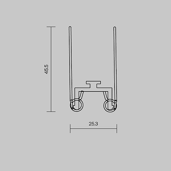 Комплект креплений (для профиля 35×42) 4 шт., Maytoni Встраиваемый с накладным фланцем профиль 642055