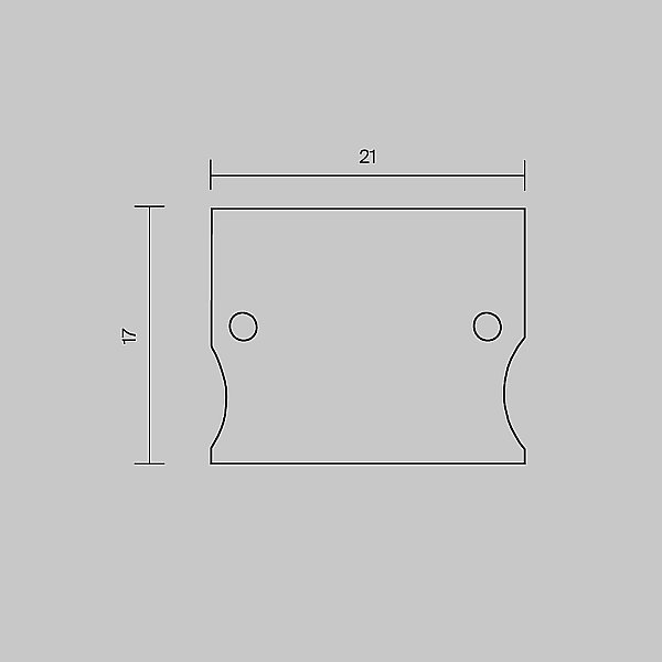 Комплект заглушек (для профиля 41х51) 2 шт., Maytoni Встраиваемый со скрытым фланцем профиль 642057