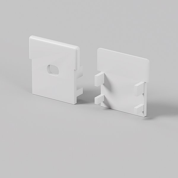 Комплект заглушек (для профиля 26х26) 2 шт., Maytoni Встраиваемый в пол профиль 642060