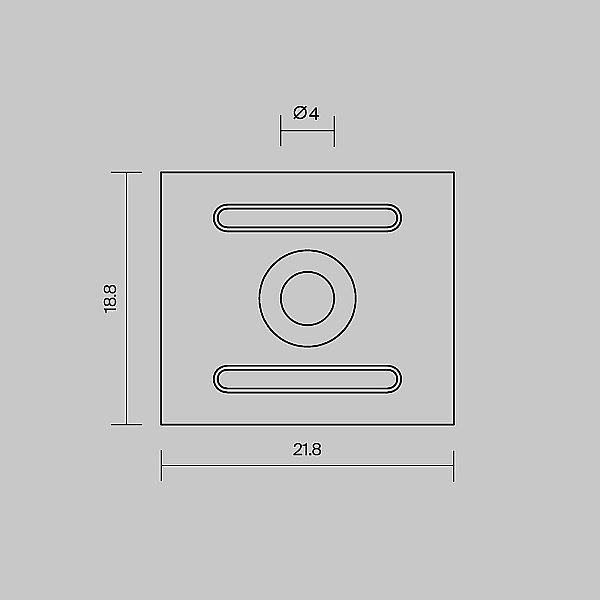 Комплект креплений (для профиля 27×20) 4 шт., Maytoni Встраиваемый с накладным фланцем профиль 642071