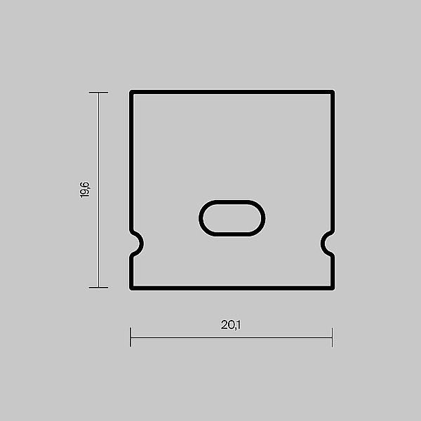 Комплект заглушек (для профиля 20х20) 2 шт., Maytoni Накладной профиль 642072