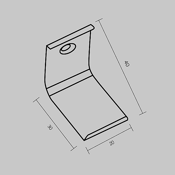 Комплект креплений (для профиля 30×30) 4 шт., Maytoni Накладной профиль 642074