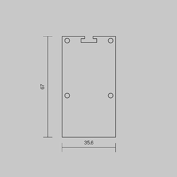 Комплект заглушек (для профиля 35х66) 2 шт., Maytoni Накладной-подвесной профиль 642079