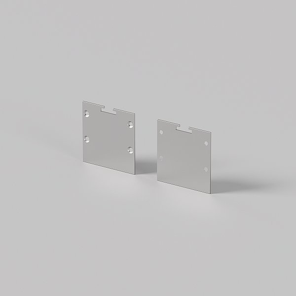 Комплект заглушек (для профиля 72х36) 2 шт., Maytoni Встраиваемый со скрытым фланцем профиль 642083