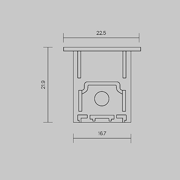 Комплект заглушек (для профиля 22×22) 2 шт Maytoni Встраиваемый с накладным фланцем профиль 642051