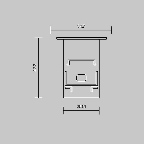Комплект заглушек (для профиля 35×42) 2 шт Maytoni Встраиваемый с накладным фланцем профиль 642054
