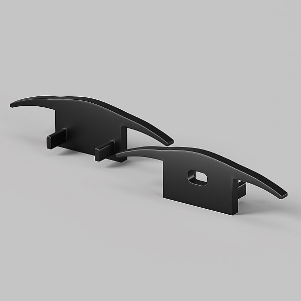 Комплект заглушек (для профиля ALM-3710-B-2M) 2 шт. Maytoni Встраиваемый в пол профиль 642086