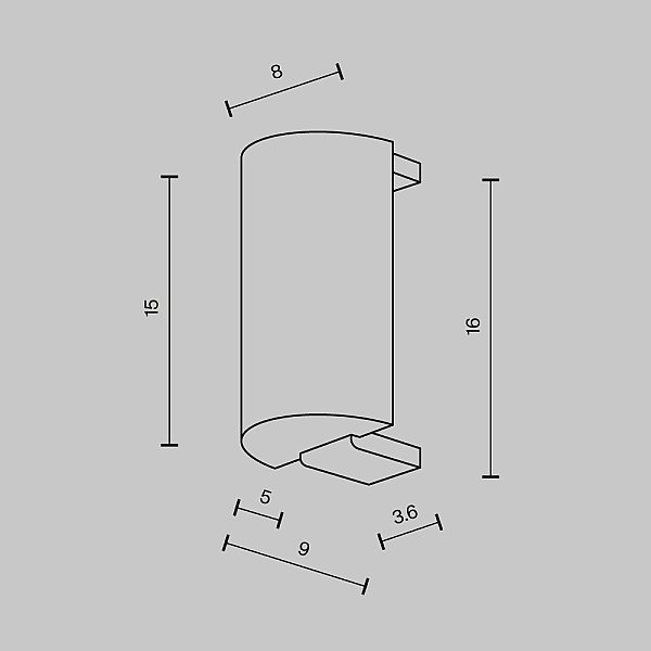 Заглушка торцевая для шинопровода Flarity  Accessories for tracks Flarity Maytoni TRA154EC-B