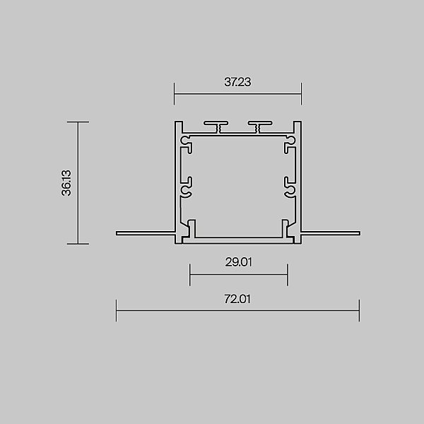 Профиль Встраиваемый со скрытым фланцем профиль Maytoni 636010