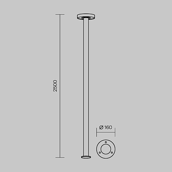 Наземный фонарь Nail Maytoni O529FL-L30B3K