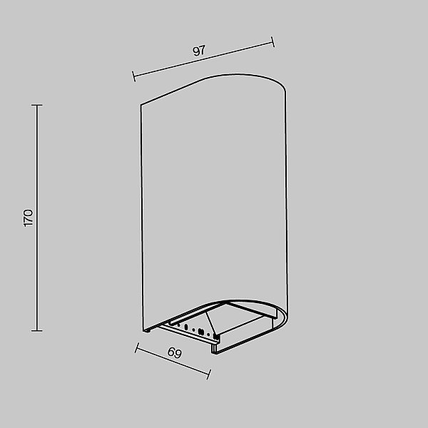 Настенный светильник Drape Maytoni O526WL-L10B3K