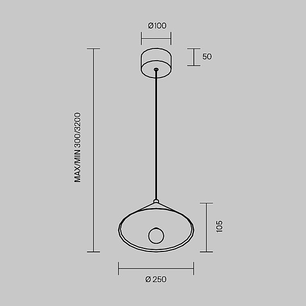 Подвесной светильник Bell Maytoni MOD534PL-L16B3K