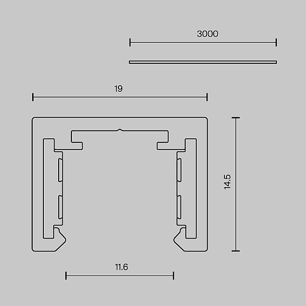 Шинопровод Busbar trunkings Exility X Maytoni TRX239-413B