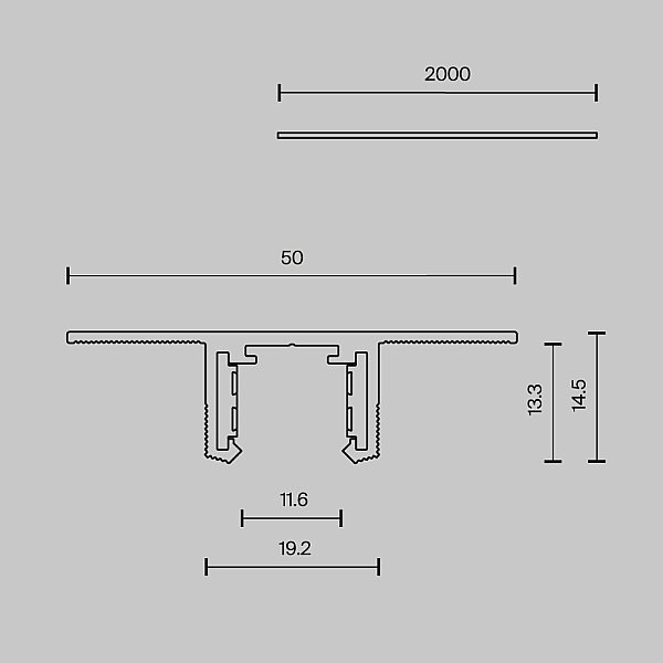 Шинопровод Busbar trunkings Exility X Maytoni TRX239-422.12B