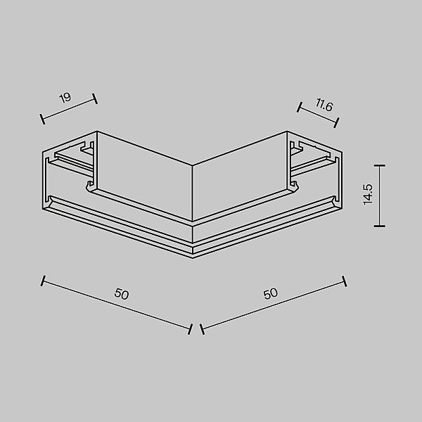 Коннектор Accessories for tracks Exility X Maytoni TRA239CL-41B