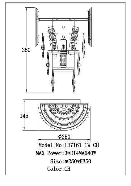 Настенное бра LEON Jacqueline LE7161/1W CH