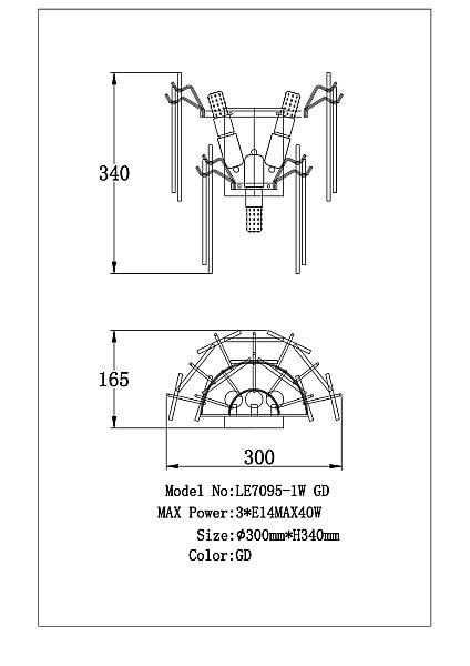 Настенное бра LEON Infini LE7095/1W GD