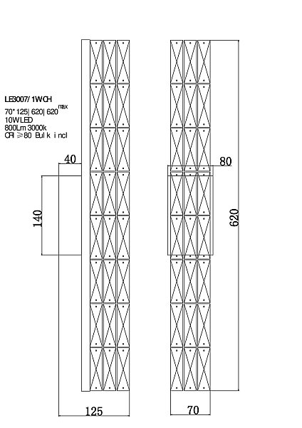 Настенный светильник LEON Lucie LE3007/1W CH