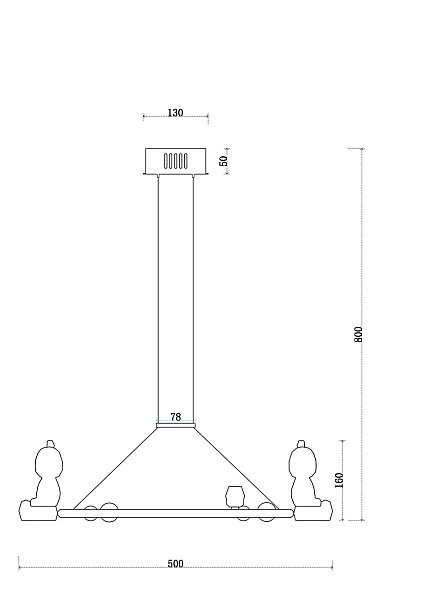 Подвесная люстра LEON Sophie LE1077/500 GD