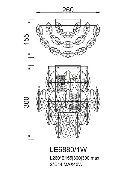 Настенное бра LEON Melanie LE6880/1W CH