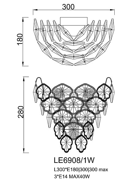 Настенное бра LEON Florence LE6908/1W GD