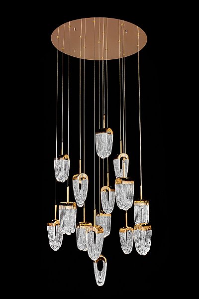 Светильник подвесной LEON Cascade LE7717/10+5+1 Gold